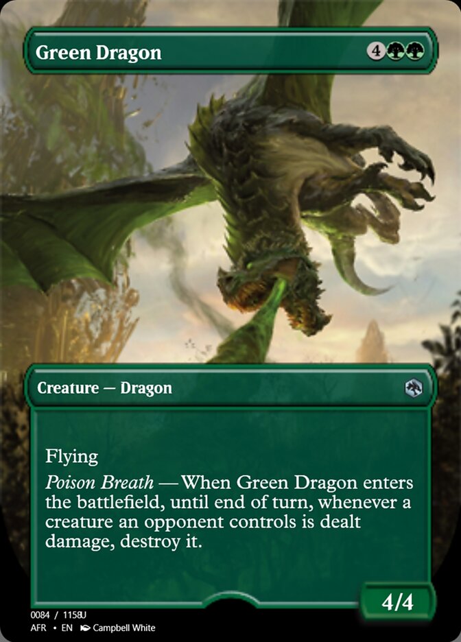 Magic the Gathering Card - Green Dragon - MTG Circle