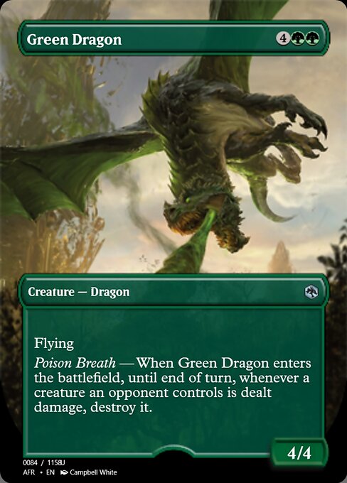 Magic the Gathering Card - Green Dragon - MTG Circle