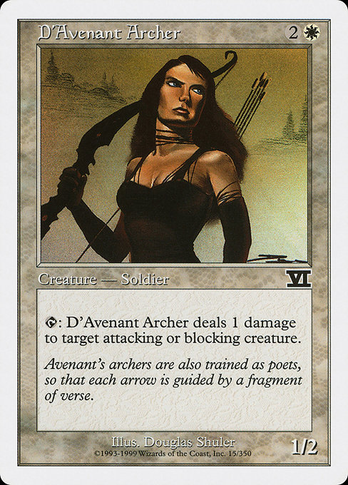 Magic the Gathering Card - D'Avenant Archer - MTG Circle