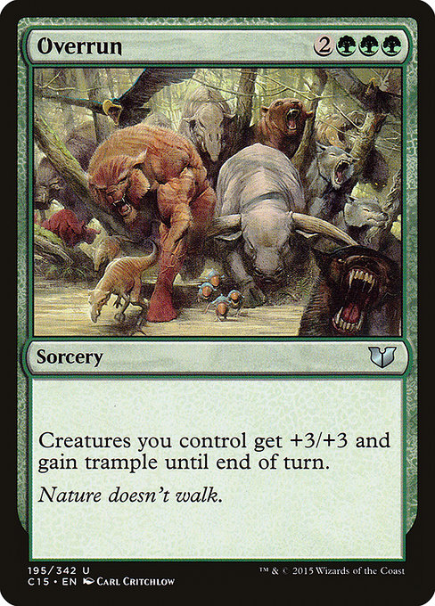 Magic the Gathering Card - Overrun - MTG Circle