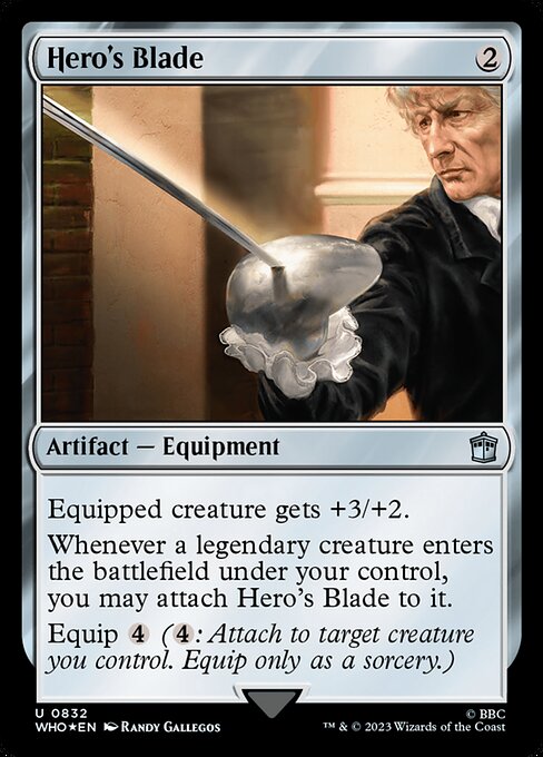 Magic the Gathering Card - Hero's Blade - MTG Circle