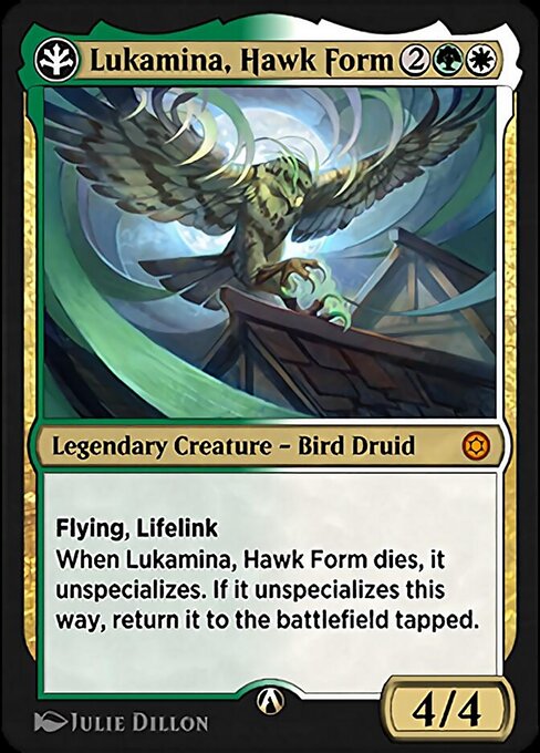 Magic the Gathering Card - Lukamina, Hawk Form - MTG Circle
