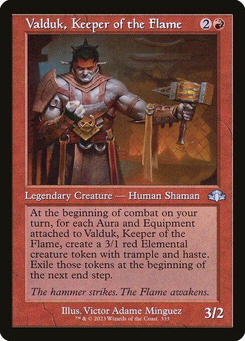 Magic the Gathering Card - Valduk, Keeper of the Flame - MTG Circle