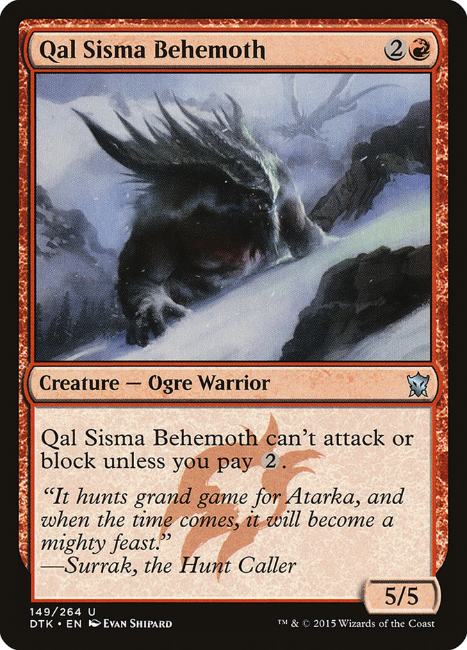 Magic the Gathering Card - Qal Sisma Behemoth - MTG Circle