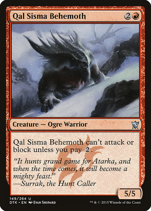 Magic the Gathering Card - Qal Sisma Behemoth - MTG Circle