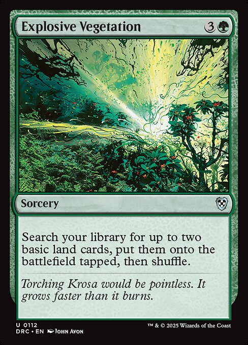 Magic the Gathering Card - Explosive Vegetation - MTG Circle