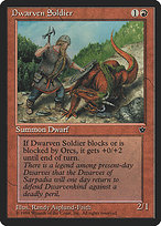 Magic the Gathering Card - Dwarven Soldier - MTG Circle