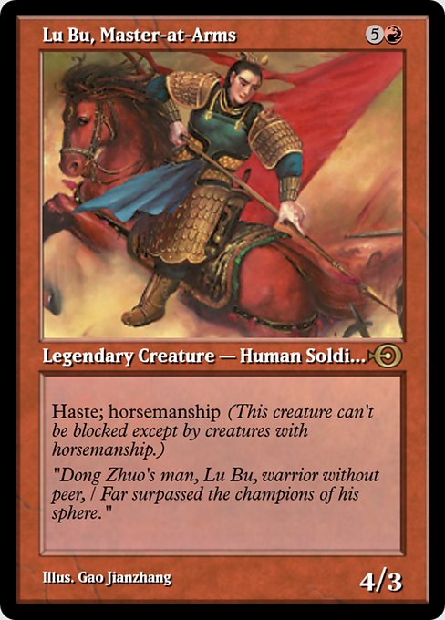 Magic the Gathering Card - Lu Bu, Master-at-Arms - MTG Circle