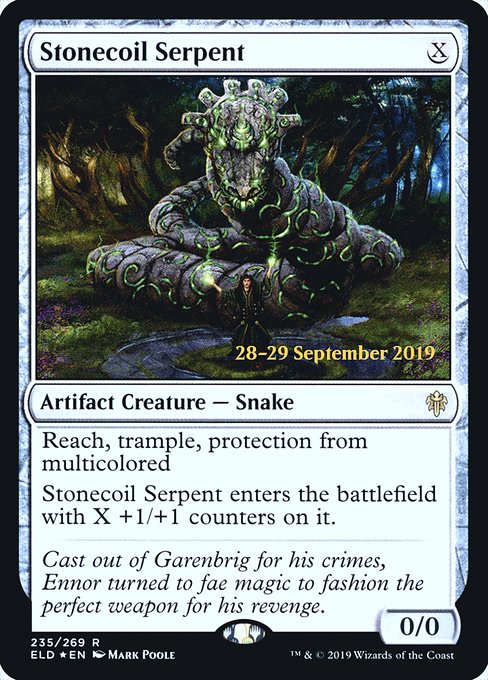 Magic the Gathering Card - Stonecoil Serpent - MTG Circle