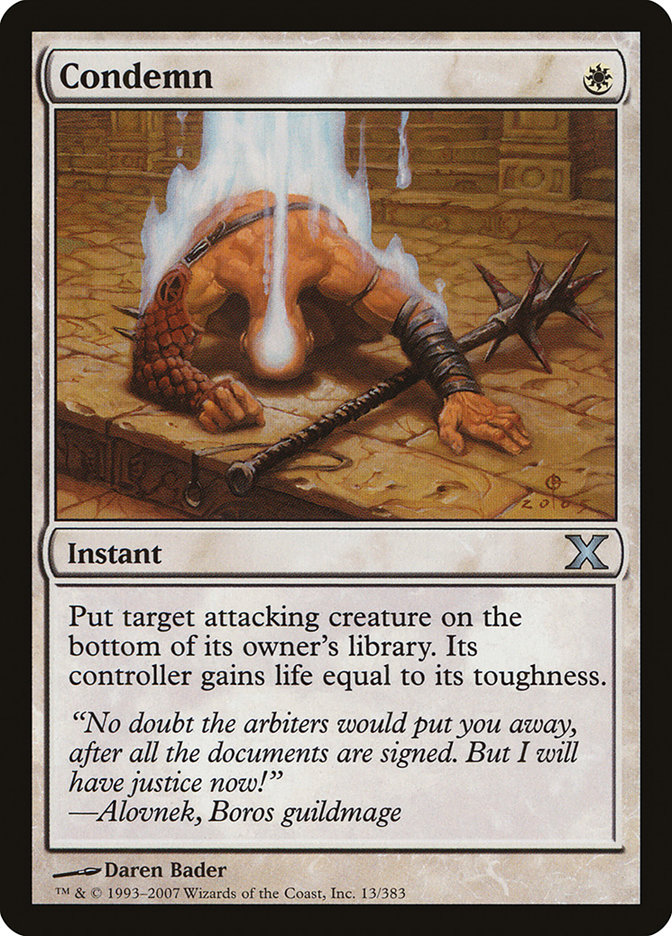 Magic the Gathering Card - Condemn - MTG Circle