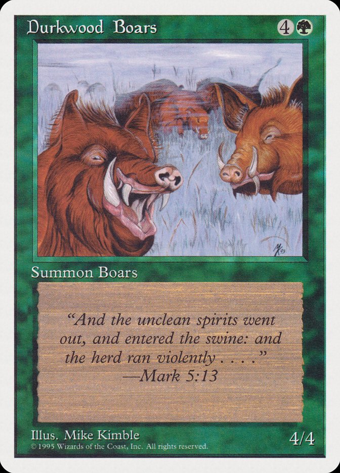 Magic the Gathering Card - Durkwood Boars - MTG Circle