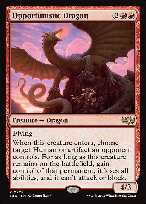 Magic the Gathering Card - Opportunistic Dragon - MTG Circle