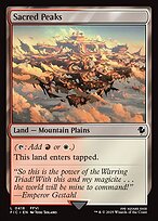 Magic the Gathering Card - Sacred Peaks - MTG Circle