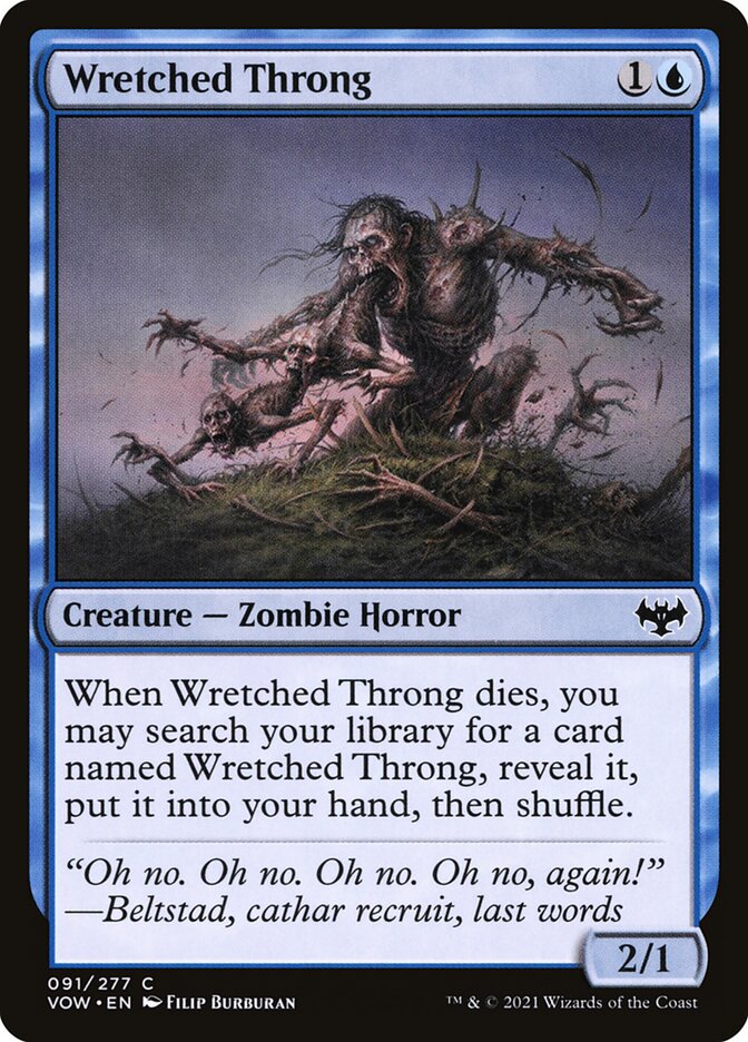 Magic the Gathering Card - Wretched Throng - MTG Circle