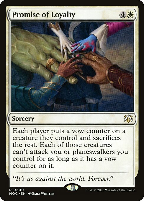 Magic the Gathering Card - Promise of Loyalty - MTG Circle