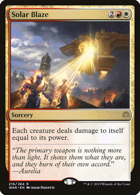 Magic the Gathering Card - Solar Blaze - MTG Circle