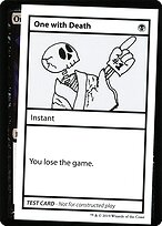 Magic the Gathering Card - One with Death - MTG Circle