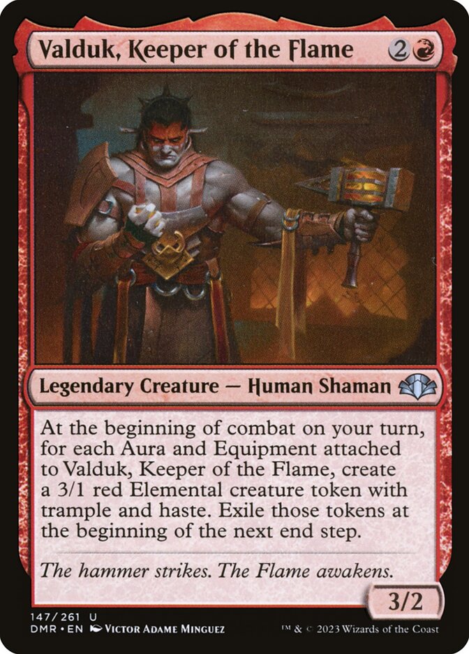 Magic the Gathering Card - Valduk, Keeper of the Flame - MTG Circle