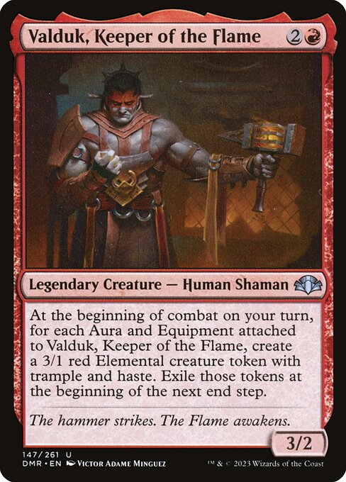 Magic the Gathering Card - Valduk, Keeper of the Flame - MTG Circle