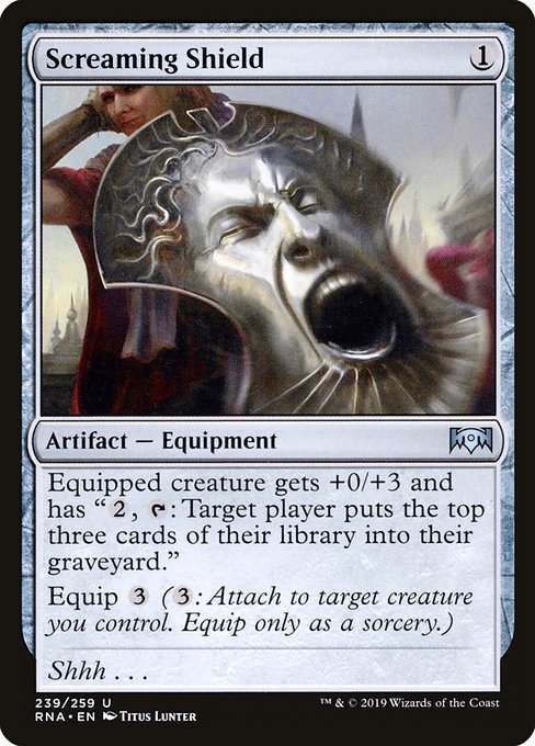 Magic the Gathering Card - Screaming Shield - MTG Circle