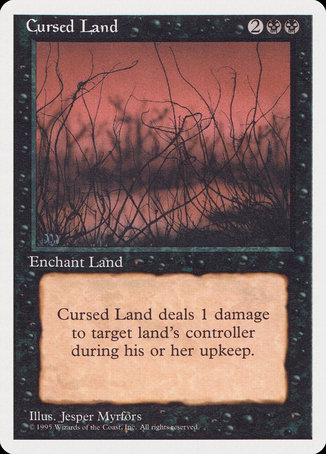 Magic the Gathering Card - Cursed Land - MTG Circle