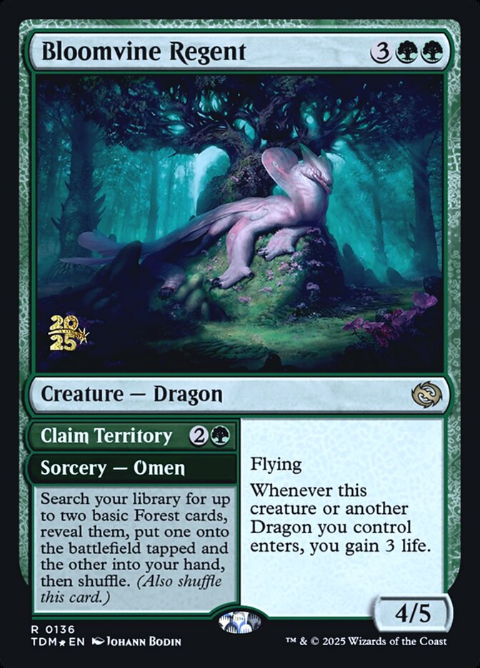 Magic the Gathering Card - Bloomvine Regent // Claim Territory - MTG Circle