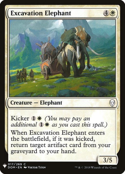 Magic the Gathering Card - Excavation Elephant - MTG Circle