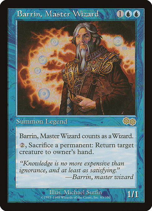 Magic the Gathering Card - Barrin, Master Wizard - MTG Circle
