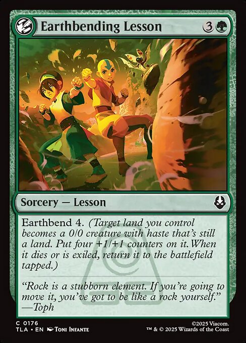 Magic the Gathering Card - Earthbending Lesson - MTG Circle