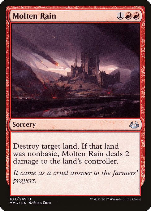 Magic the Gathering Card - Molten Rain - MTG Circle