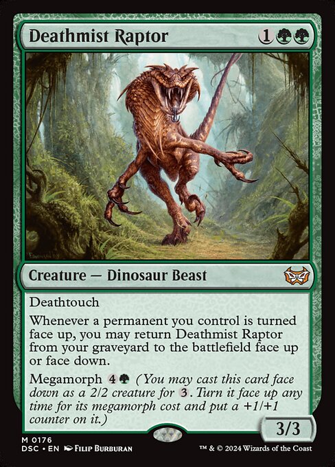 Magic the Gathering Card - Deathmist Raptor - MTG Circle