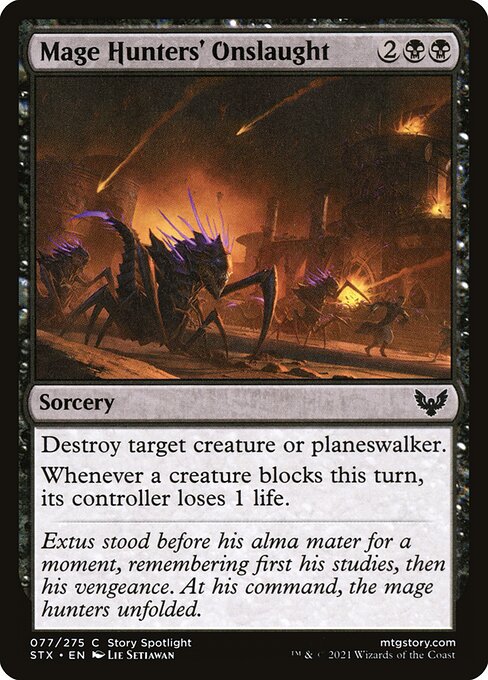 Magic the Gathering Card - Mage Hunters' Onslaught - MTG Circle