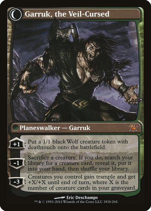 Magic the Gathering Card - Garruk, the Veil-Cursed - MTG Circle