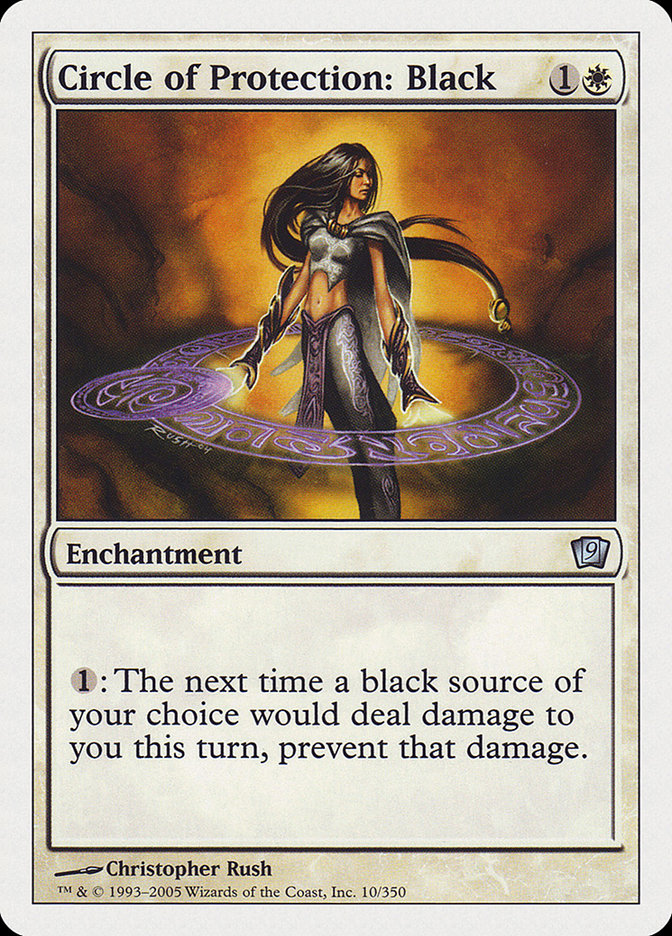 Magic the Gathering Card - Circle of Protection: Black - MTG Circle