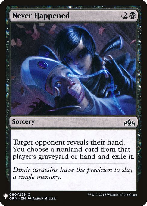 Magic the Gathering Card - Never Happened - MTG Circle