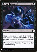 Magic the Gathering Card - Never Happened - MTG Circle