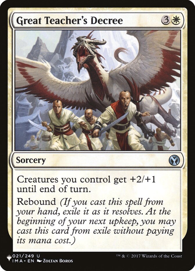 Magic the Gathering Card - Great Teacher's Decree - MTG Circle