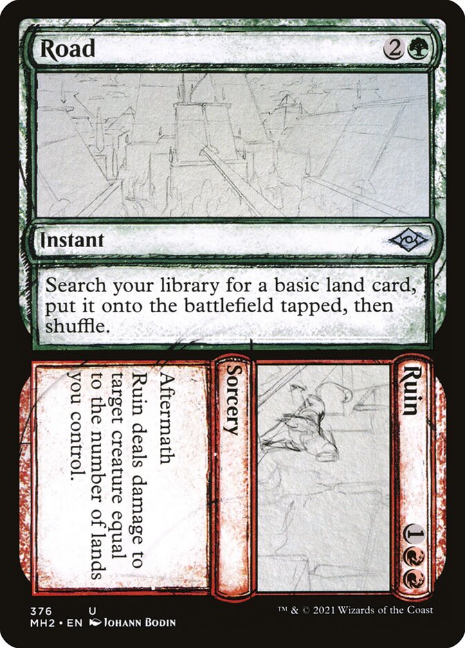 Magic the Gathering Card - Road // Ruin - MTG Circle