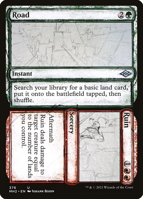 Magic the Gathering Card - Road // Ruin - MTG Circle