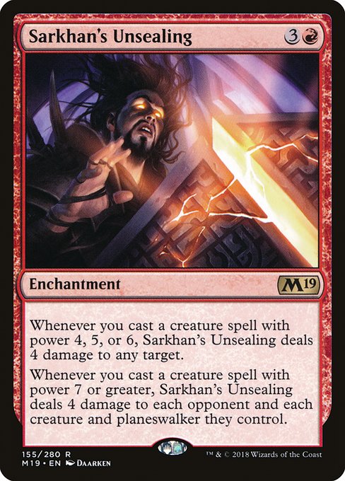 Magic the Gathering Card - Sarkhan's Unsealing - MTG Circle