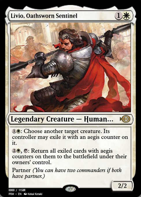 Magic the Gathering Card - Livio, Oathsworn Sentinel - MTG Circle