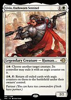 Magic the Gathering Card - Livio, Oathsworn Sentinel - MTG Circle