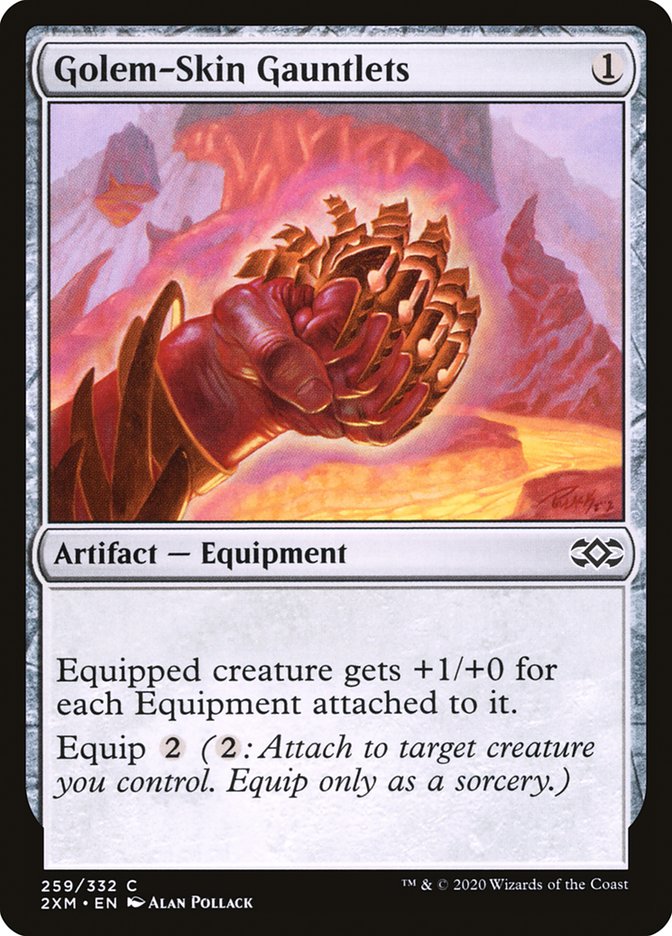 Magic the Gathering Card - Golem-Skin Gauntlets - MTG Circle