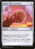 Magic the Gathering Card - Golem-Skin Gauntlets - MTG Circle