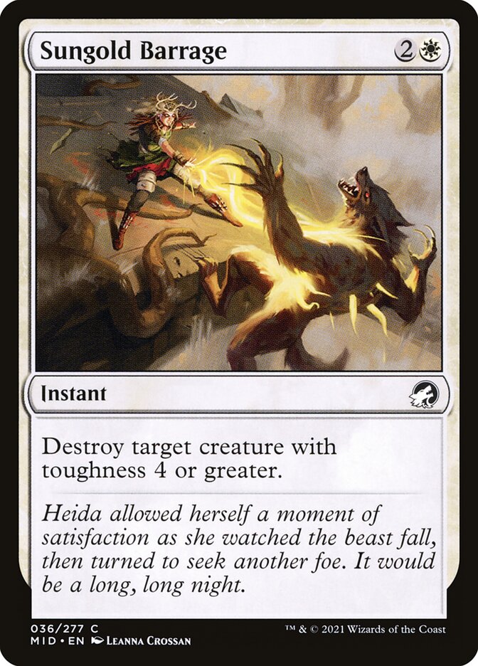 Magic the Gathering Card - Sungold Barrage - MTG Circle