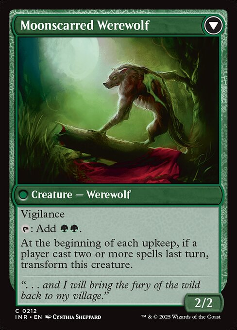 Magic the Gathering Card - Moonscarred Werewolf - MTG Circle