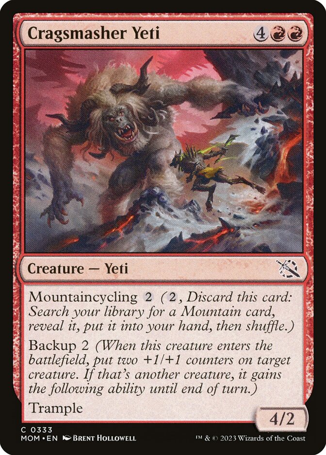 Magic the Gathering Card - Cragsmasher Yeti - MTG Circle