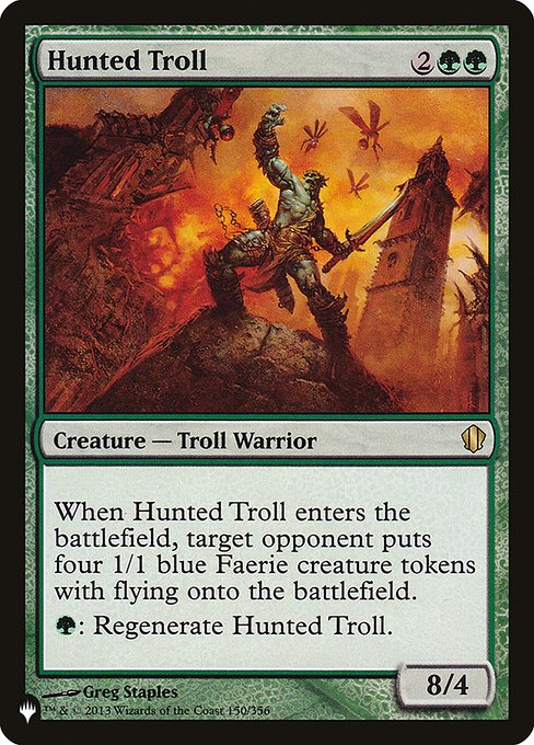 Magic the Gathering Card - Hunted Troll - MTG Circle
