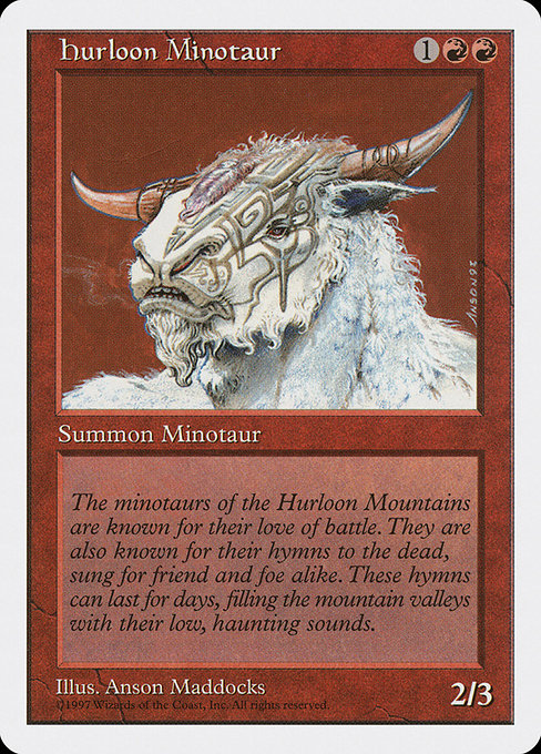 Magic the Gathering Card - Hurloon Minotaur - MTG Circle