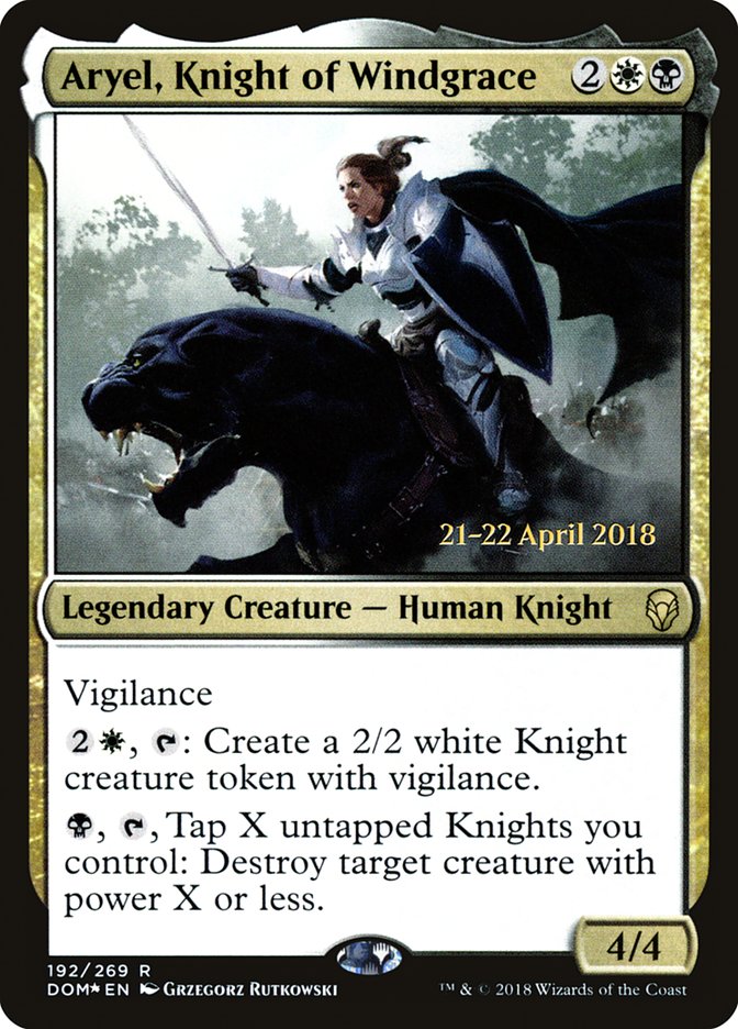 Magic the Gathering Card - Aryel, Knight of Windgrace - MTG Circle